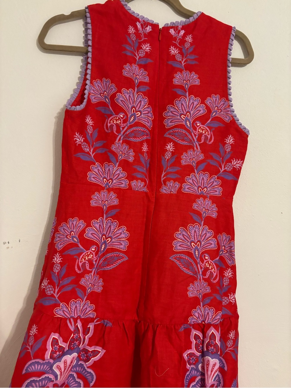 Farm Rio Porcelain Red Midi Dress - Picture 9 of 10